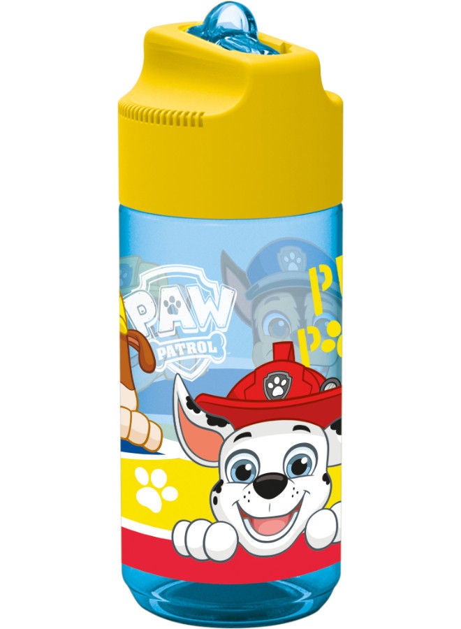 nickelodeon زجاجة مياه متعددة الألوان من Paw Patrol Boy Eco Zen Hydro سعة 430 مل، زجاجة مياه للشرب، زجاجة ترطيب، قارورة زجاجية محمولة للسفر - Image 1