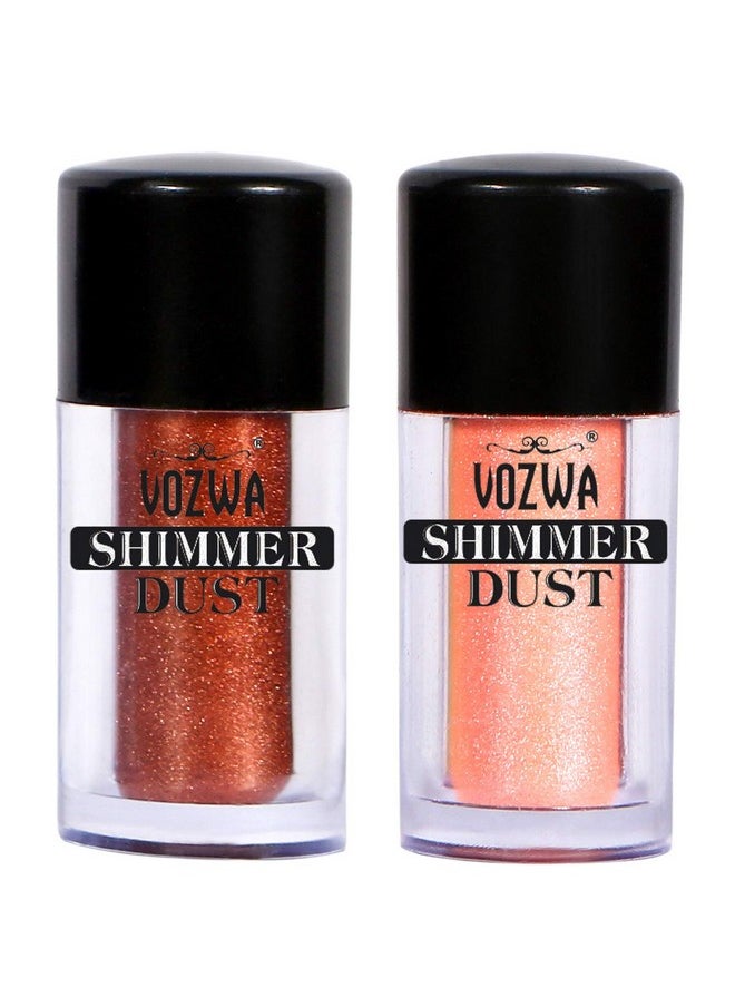 Vozwa Vozwa Eyeshadow Shimmer Dust 4 g - Copper + Light Peach 