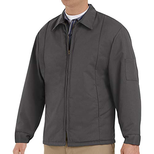 Red Kap Men's Perma-Lined Panel Jacket, Charcoal, Large - Image 3