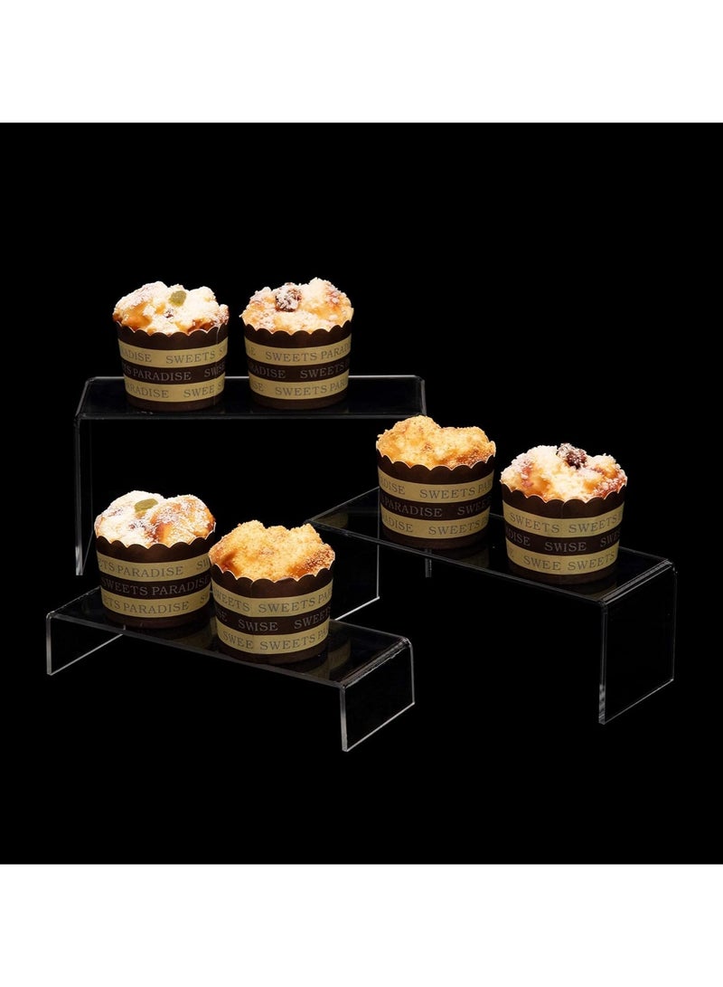 TPGP 6 Pc Clear Acrylic Display Risers Showcase for Shoe Risers Retail Stand Cupcake Stand Dessert Stand - Image 4