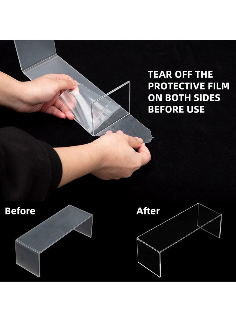 TPGP 6 Pc Clear Acrylic Display Risers Showcase for Shoe Risers Retail Stand Cupcake Stand Dessert Stand - Image 5