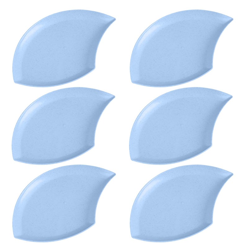 Oicia Wheat Straw Serving Platters and Trays Appetizer Serving Tray, Party Serving Trays and Platters Relish Tray, Serving Dishes Serving Plates for Sandwich (Blue, Pack of 6) - Image 1