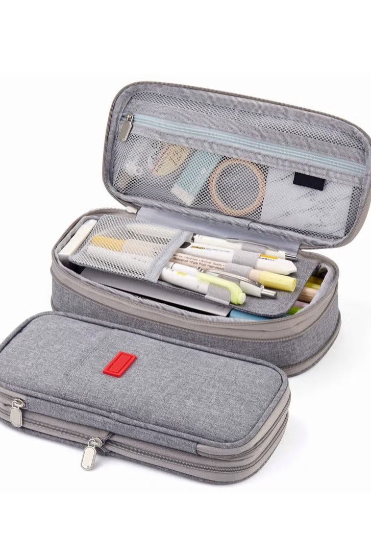 Large Capacity Pencil Case Cosmetic Bag Large Capacity Storage Bag With Zipper Suitable For School Office - Image 1