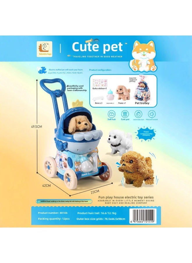 Roco Moe Pet Cart Cat Bunny Dog Electric Walking Simulation Play-house Children's Toys-Color:8817 Rabbit Bottle Trolley (capibala)  - Image 3