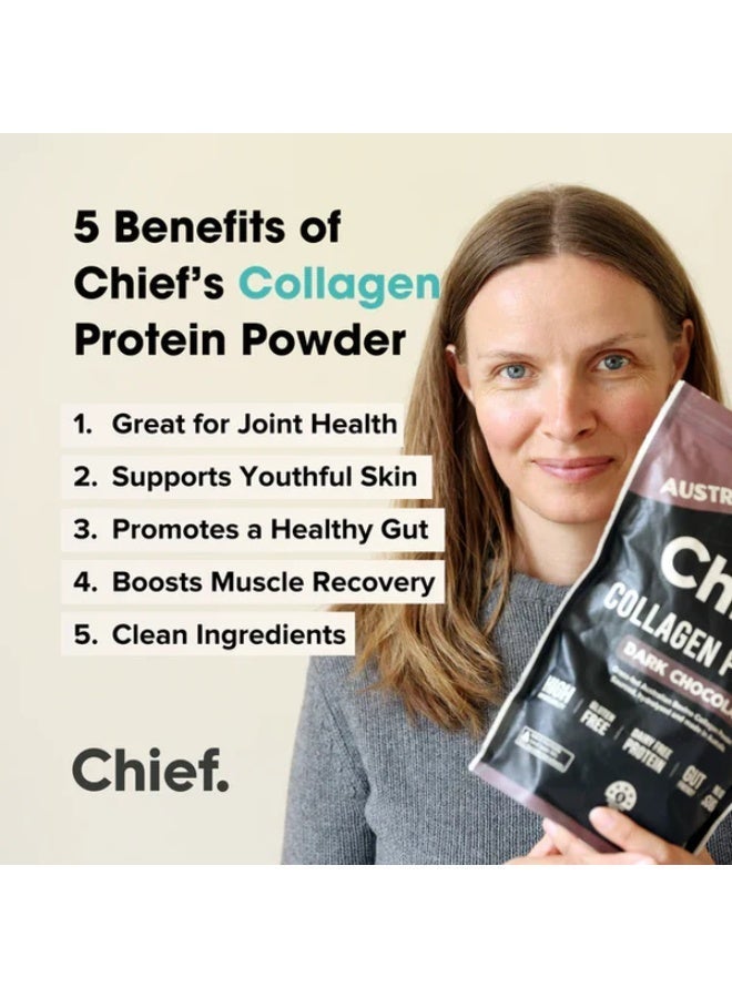 Chief Grass-Fed Collagen Protein Powder – Dark Chocolate, 30 Servings - Image 5