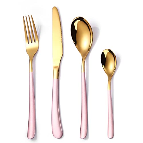 OriGlam Silverware Set, Flatware Cutlery Set, Stainless Steel Kitchen Utensils Set Tableware, Cutlery Set for Home and - Image 2