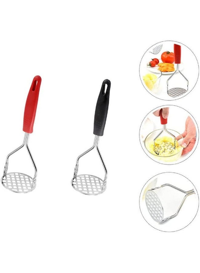HENIJ® Stainless Steel Potato Ricer Masher | Kitchen Gadget with Non-Slip Handle, Masher Utensil for Mashed Potato, Vegetables, Fruits and and Baby Food, Durable (Black, Pack of 1) - Image 4