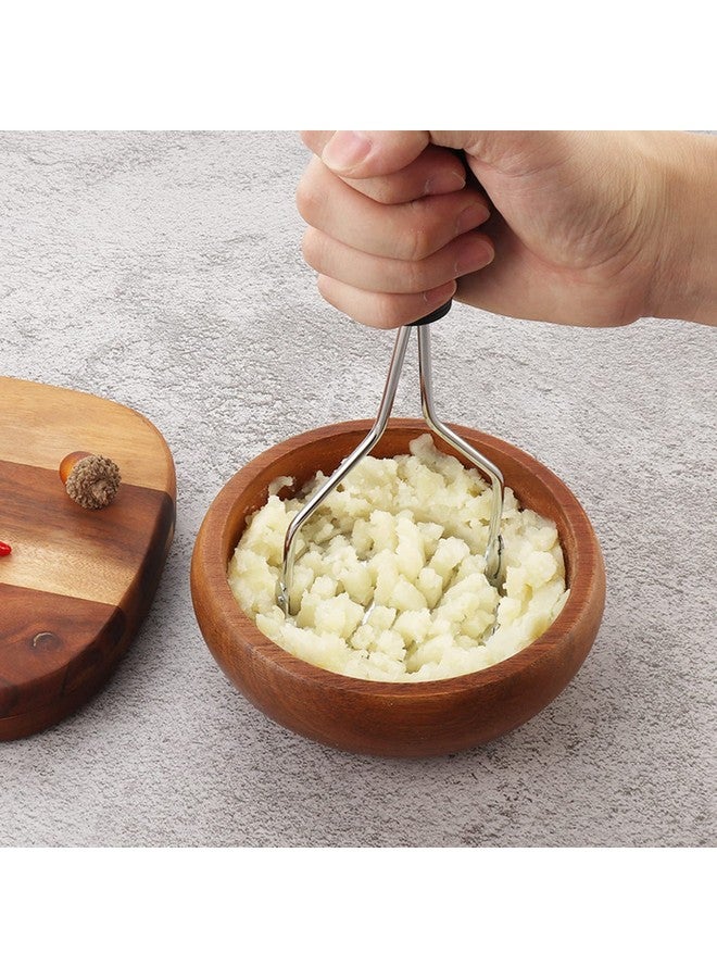 HENIJ® Stainless Steel Potato Ricer Masher | Kitchen Gadget with Non-Slip Handle, Masher Utensil for Mashed Potato, Vegetables, Fruits and and Baby Food, Durable (Black, Pack of 1) - Image 5