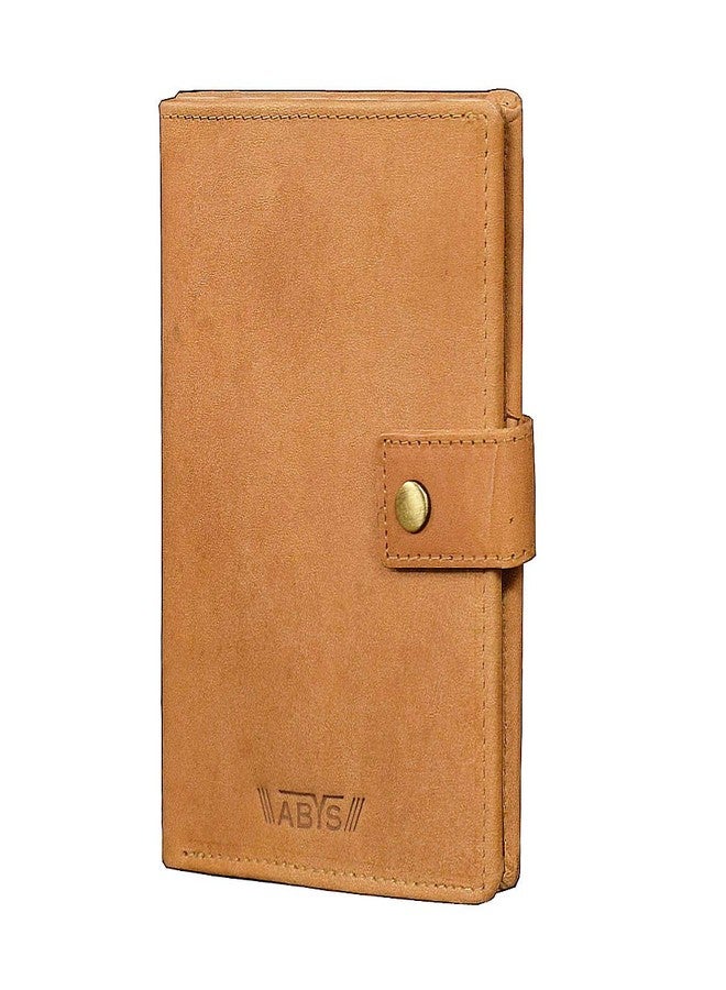 ABYS Genuine Leather Tan Women Wallet||Passport Cover||Coin Purse & Pouch||Passport Wallet||Card Holder||Passport Holder - Image 1