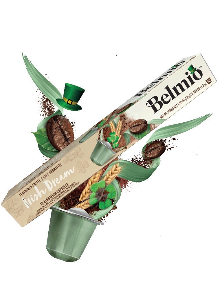 Belmio Irish Dream Coffee Capsules, Intensity 10, Compatible with Nespresso Machine, 10 Capsules in 1 Sleeve, Pack of 8 - Image 2