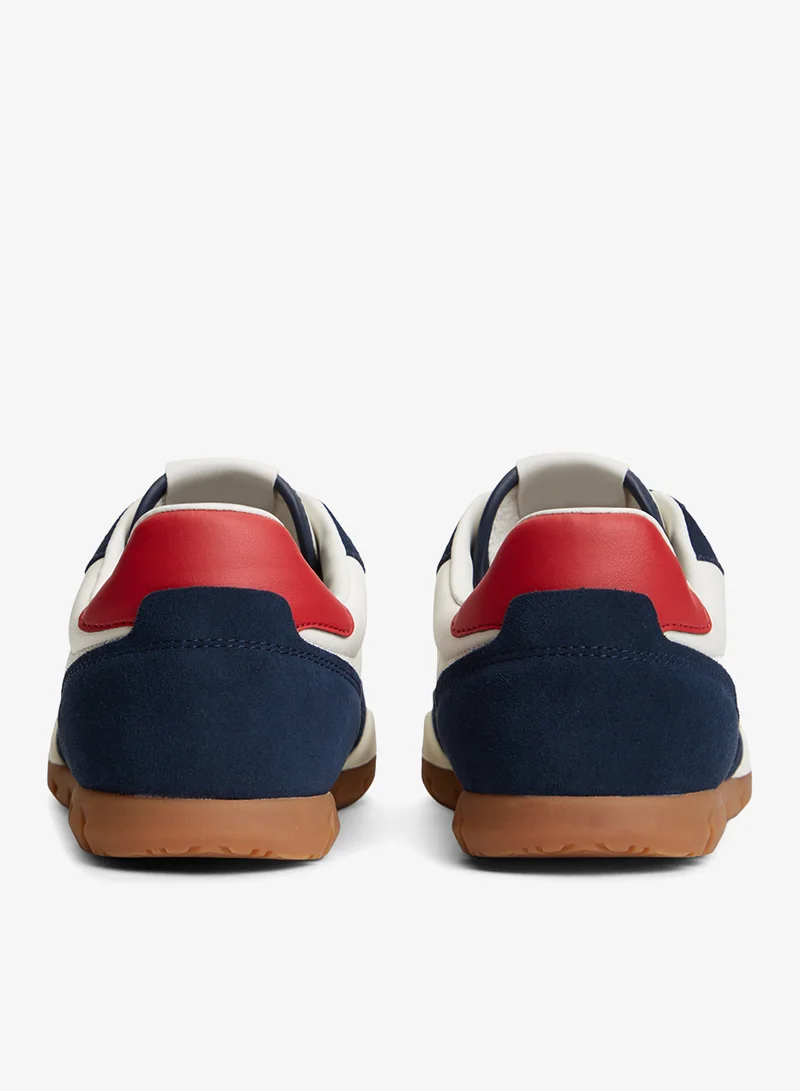 Tommy Jeans  Leather Mixed Texture Low Profile Trainers for Men | Best Price UAE
