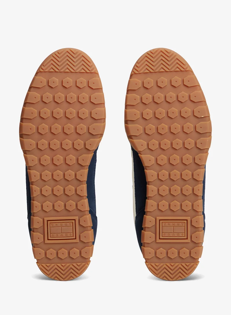 Tommy Jeans  Leather Mixed Texture Low Profile Trainers for Men | Best Price UAE