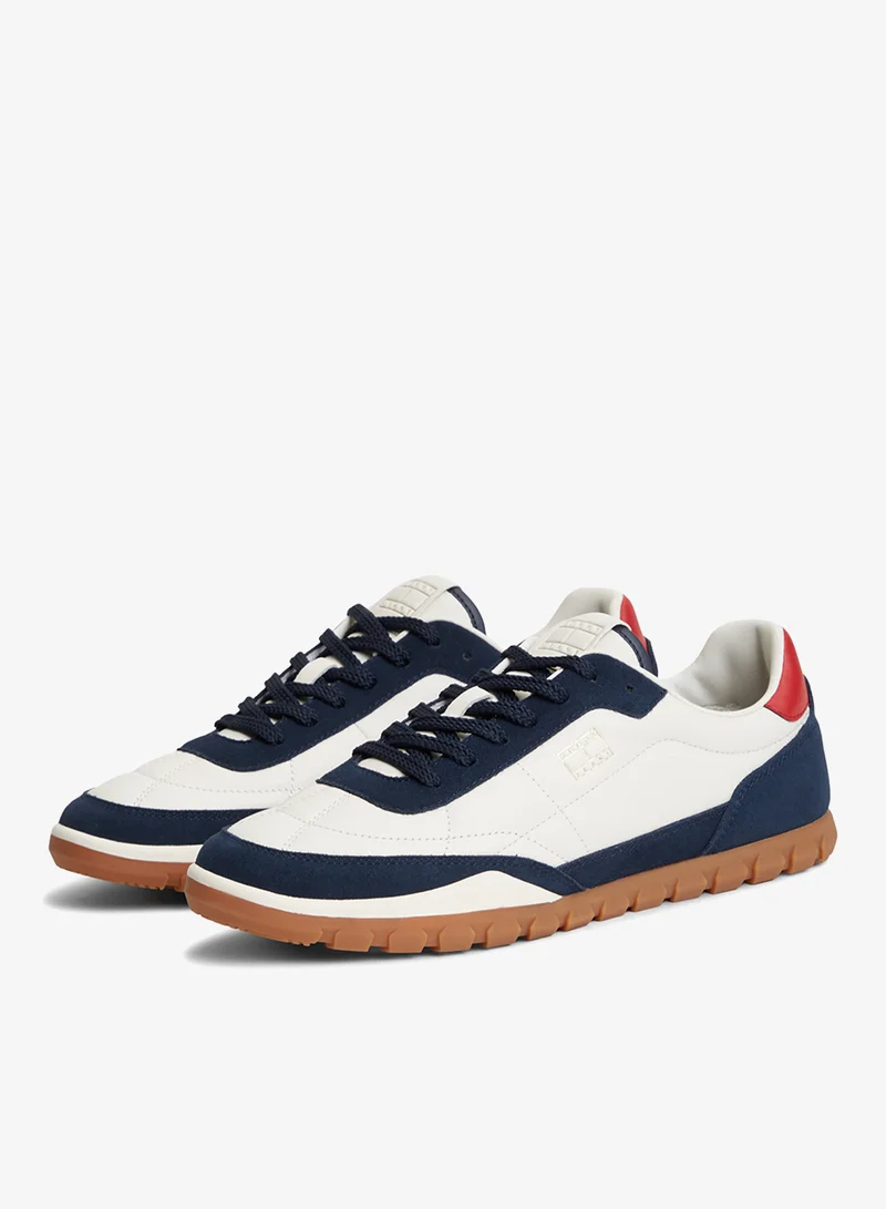 Tommy Jeans  Leather Mixed Texture Low Profile Trainers for Men | Best Price UAE