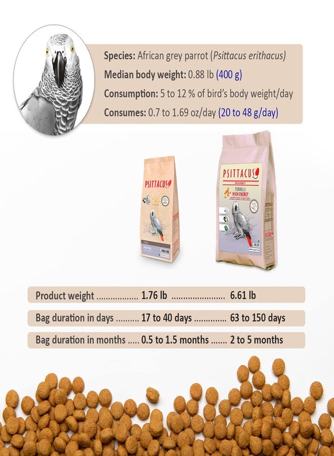 Psittacus High Energy 6.6 lb | Complete Pellet Diet for African Greys, Macaws and Other African Parrots | Premium Food for Birds, 100% no-GMO - Image 2