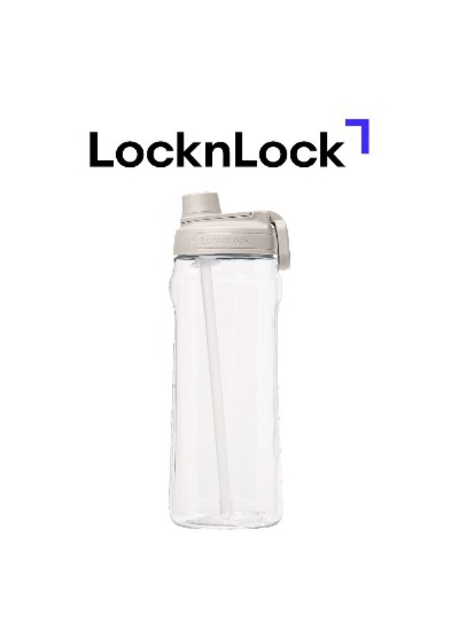 LocknLock زجاجة ماء لوكن لوك أكتيف 2 لتر بيضاء - متينة، سهلة الإمساك، مقاومة للتسرب مع حلقة إصبع مخفية - Image 1