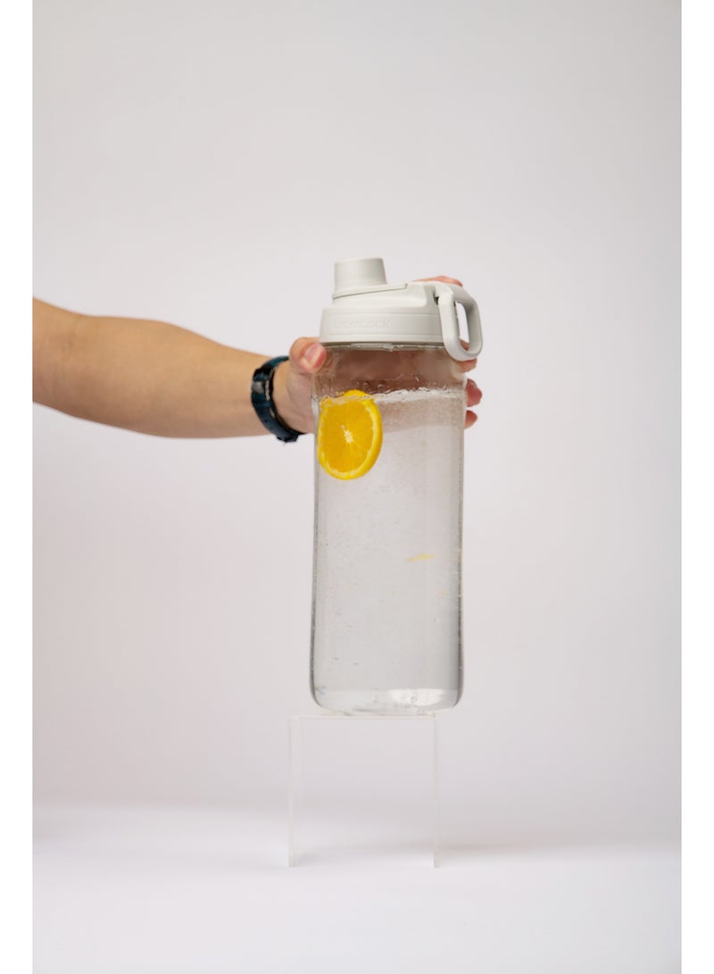 LocknLock زجاجة ماء لوكن لوك أكتيف 2 لتر بيضاء - متينة، سهلة الإمساك، مقاومة للتسرب مع حلقة إصبع مخفية - Image 3