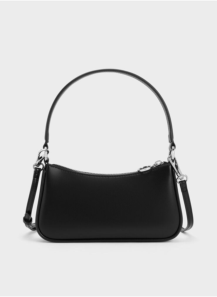 Charles & Keith - Elspeth Metallic Curved Shoulder Bag - Image 1