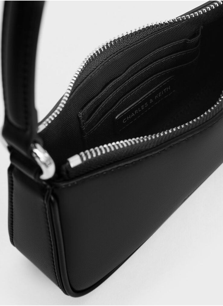 Charles & Keith - Elspeth Metallic Curved Shoulder Bag - Image 1