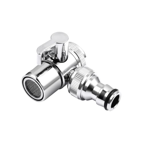 DOITOOL 2 Pcs Faucet Diverter Valve With Aerator Faucet Adapter for Portable Washer Washing Machine Hose Adapter Sink Connector for Water Diversion - Image 1