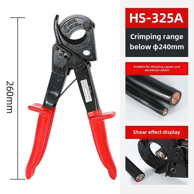 مصنع الجملة قاطع كابل ratchet قاطع صواميل HS-325a قاطع كابل يدوي كماشة مماسية قاطع كابل (HS-325a) - Image 1