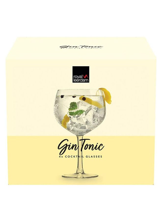 Orchid 4-Piece Royal Leerdam Gin And Tonic Cocktail Glass Set 650ml  - Image 4