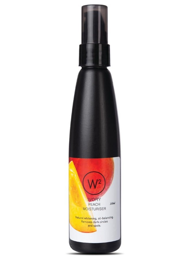 W2 Why Wait Ivory Peach Moisturiser | Contains Peach Extract, Wheat Germ Oil, Olive Oil & Almond Oil | Removes Dark Spots, Dark Circles & Prevents Acne, Uv Ray Damage | For Men & Women -100Ml  - Image 1