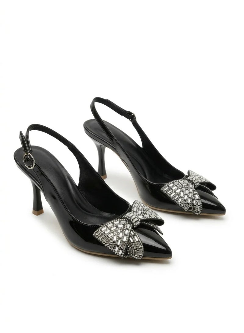 Vbranda Elegant heels designed with a stunning bow shape C-106 - Image 2