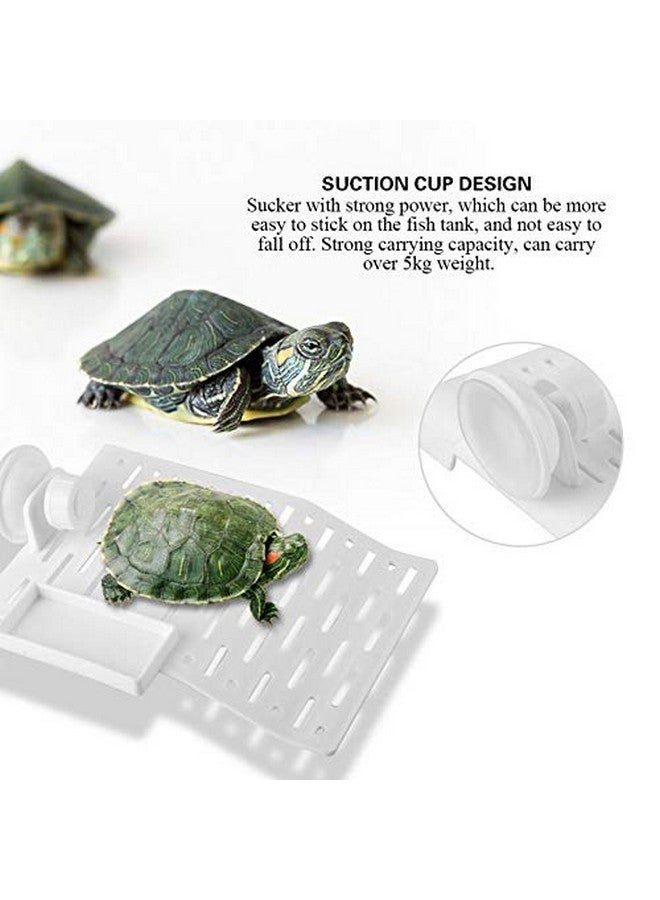 Western Era منصة السلحفاة البيضاء من عصر الغرب مع وعاء - منصة للتشمس مع وعاء طعام وكوب شفط للسلحفاة/الزواحف/البرمائيات الصغيرة - أنشئ واحة من الراحة، ارتقِ بموطن سلحفاتك (صغيرة) - Image 5
