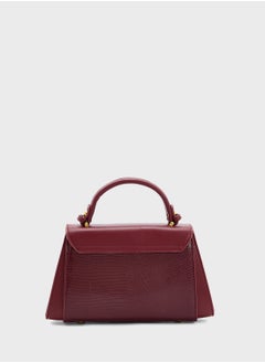 ELLA Snake Print Panel Satchel Bag  - Image 2