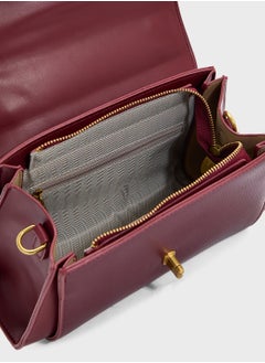 ELLA Snake Print Panel Satchel Bag  - Image 5