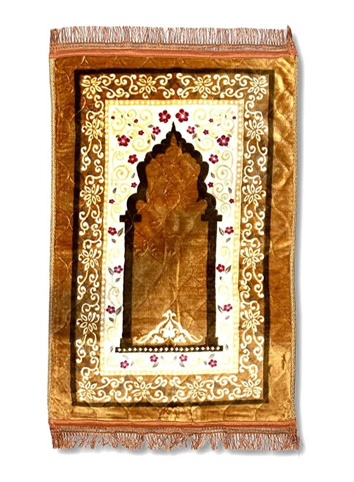 DeloPik Muslim Prayer Mat Rug, Islamic Prayer Mat - Ideal Gift for Ramadan & Special Occasions - Image 1