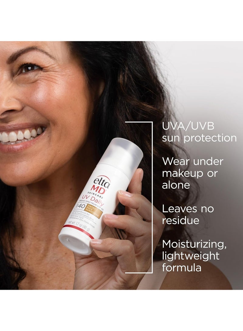 ايتا ام دي الأشعة فوق البنفسجية اليومية SPF 40 ملونة الوجه واقي الشمس مرطب ، ملونة مرطب للوجه مع SPF ، رائعة للجفاف ، مزيج ، والبشرة العادية - Image 2