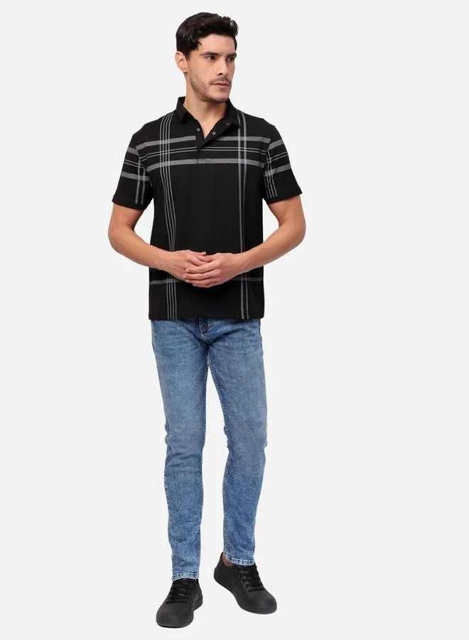Stylox Stylox Checked Short Sleeve Regular Fit Polo T-Shirt