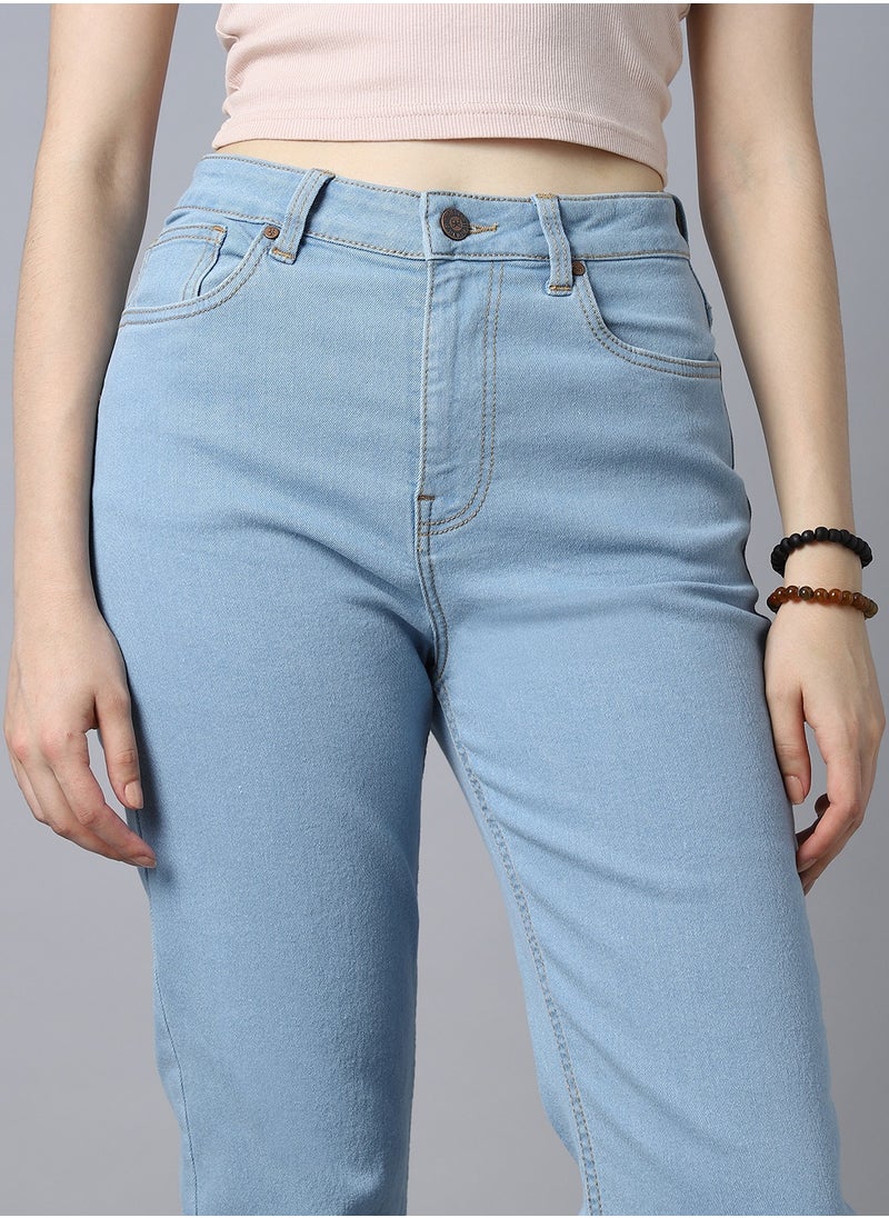 HIGH STAR Women Straight Fit Indigo Jeans  - Image 4