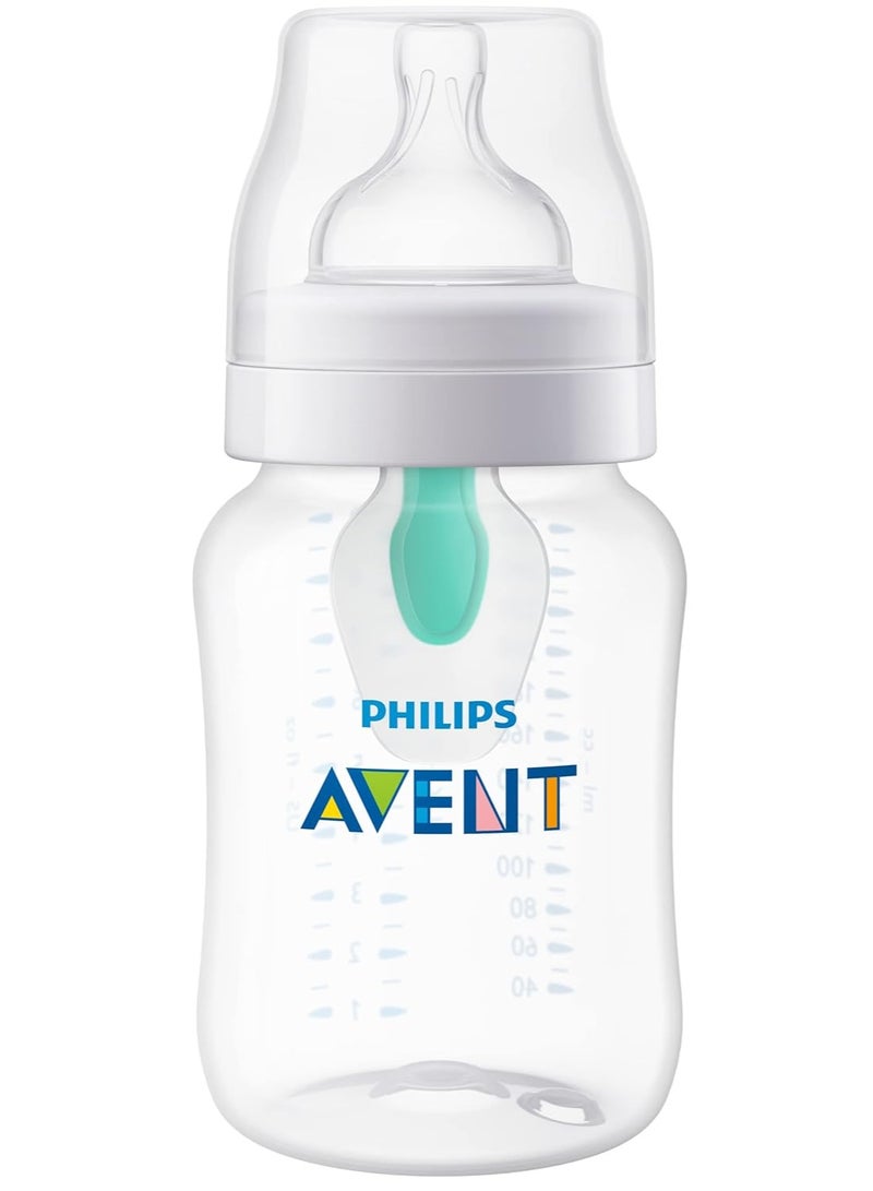 Philips Philips Avent Anti-Colic Baby Bottle with AirFree Vent, 9oz, SCY703/91, 1pk, Clear, SCY703/91 - Image 1