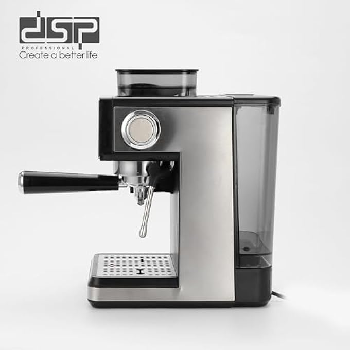 FIPKA Dsp Ka3125 Espresso Coffee Maker 20Bar 17L With Innovative 150G Bean Grinding System 1350W - Image 3