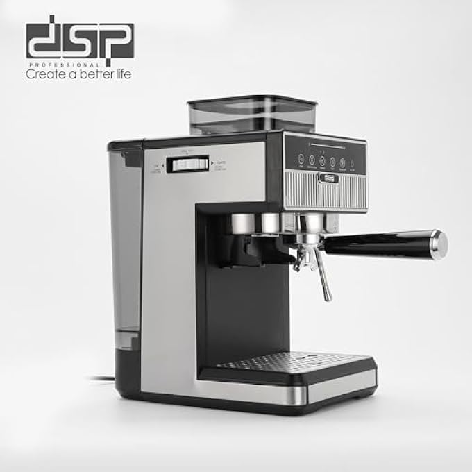 FIPKA Dsp Ka3125 Espresso Coffee Maker 20Bar 17L With Innovative 150G Bean Grinding System 1350W - Image 2