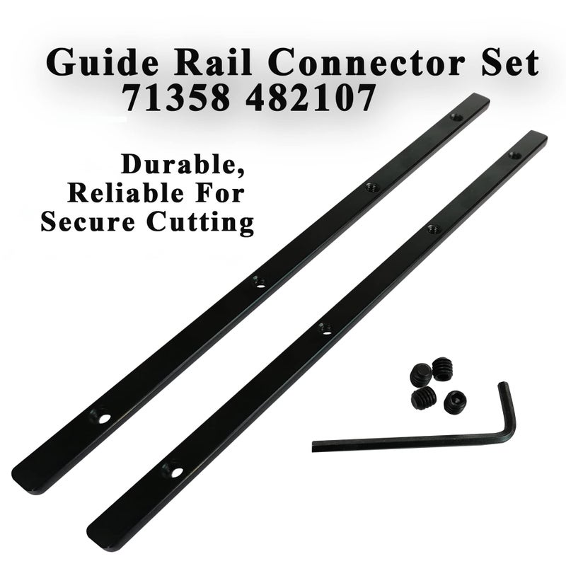 Hawmow Guide Rail Connector Accessories Kit 71358 482107 Compatible With Festool | Makita | Dewalt Track Saw Secure Long Cuts  2 Pack  Black - Image 4