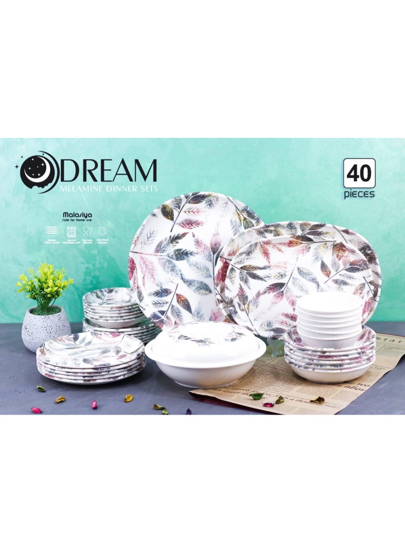 دريم طقم ميلامين دريم 40 قطعة