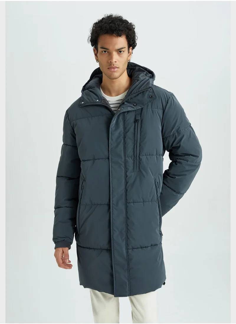 DeFacto Zip Through Puffer Coat