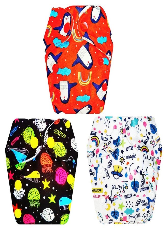 حفاضات قماشية فاخرة من دمبلدو للأطفال حديثي الولادة مع ماصة مدمجة (عبوة من 3 قطع) | ملائمة تمامًا | مانعة للتسرب | سريعة الجفاف | موثوق بها من قبل الأمهات | من 0 إلى 4 أشهر | للجنسين - Image 1