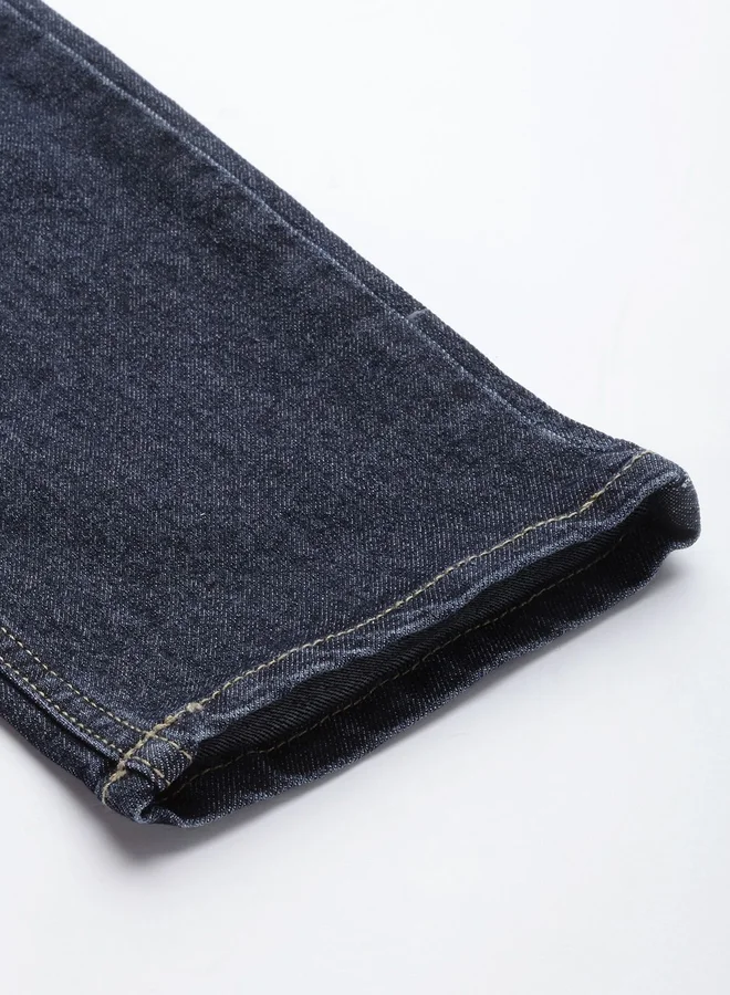 The Indian Garage Co Blue The Indian Garage Co Men Dark Wash Slim Fit Jeans for Men | Best Price UAE