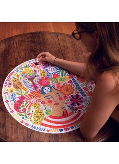 eeboo : Piece And Love Positivity 500 Piece Round Circle Jigsaw Puzzle Puzzle For Adults And Families Glossy Sturdy Pieces And Minimal Puzzle Dust  - Image 4