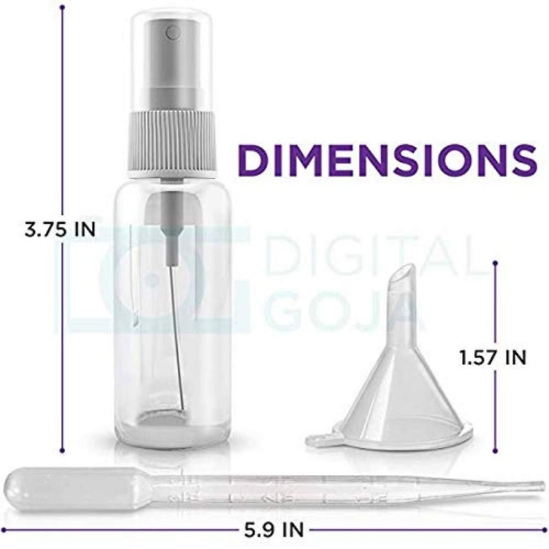 DIY Crafts DIY Crafts Pack Of 18 Pcs, Pipette + Funnels + Cleaning Cloth, 30ml Clear Plastic Mist Spray Bottle (Pack Of 18 Pcs, Pipette + Funnels + Cleaning Cloth)  - Image 5