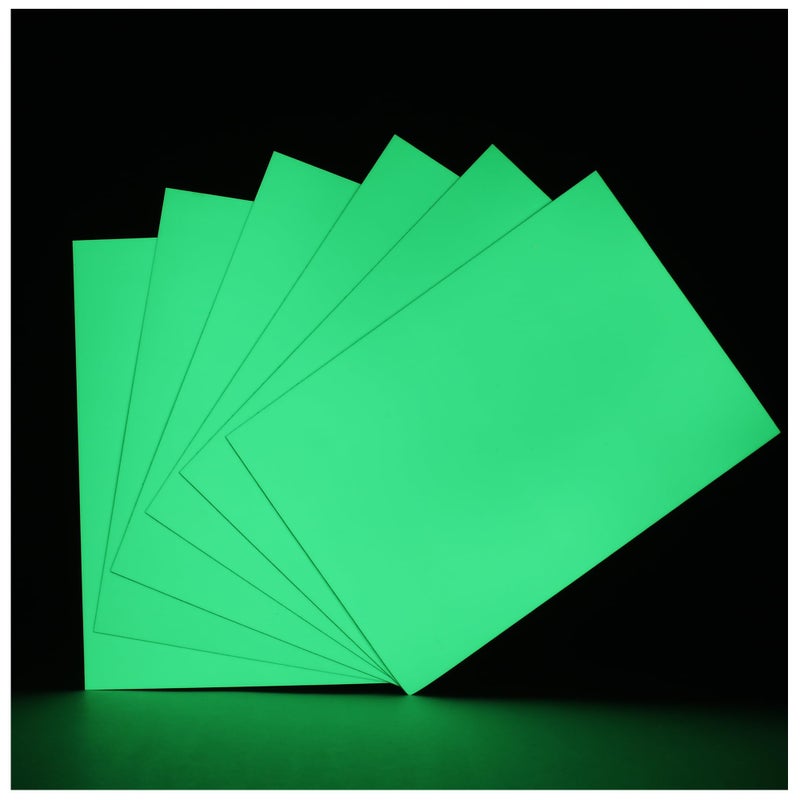 Anda Glow Extra Bright Glow in The Dark (Photoluminescent) Papers, Strong Adhesive, DIY Stickers for Stairs, Light Switch, Furniture, Night Safety, Wall, Ceiling and Bedroom Decoration, A5 Size* 6 Sheets - Image 1
