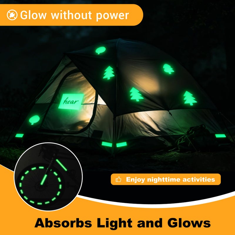 Anda Glow Extra Bright Glow in The Dark (Photoluminescent) Papers, Strong Adhesive, DIY Stickers for Stairs, Light Switch, Furniture, Night Safety, Wall, Ceiling and Bedroom Decoration, A5 Size* 6 Sheets - Image 3