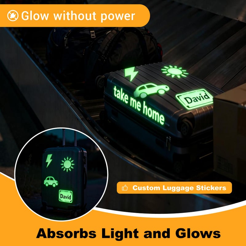 Anda Glow Extra Bright Glow in The Dark (Photoluminescent) Papers, Strong Adhesive, DIY Stickers for Stairs, Light Switch, Furniture, Night Safety, Wall, Ceiling and Bedroom Decoration, A5 Size* 6 Sheets - Image 4