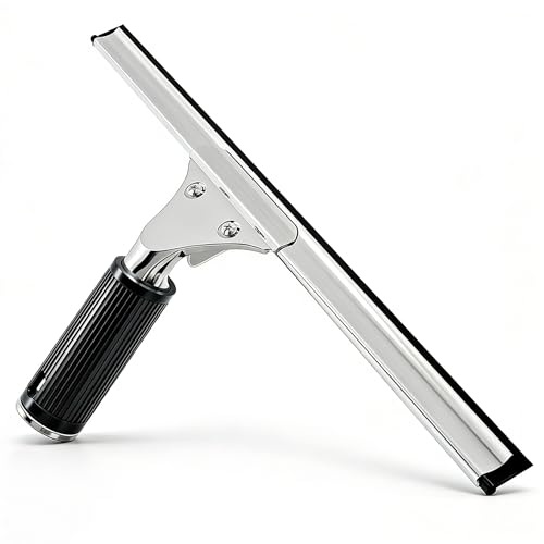 MRDARENSU 14-inch Squeegee for Shower Glass & Window Cleaning, Professional Stainless Steel Squeegee with Durable Handle for Streak-Free Glass, Mirror, Tile & All Smooth Surfaces - Image 1