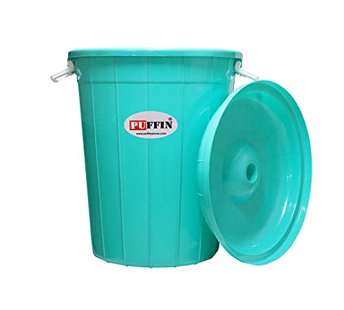 PUFFIN Multipurpose Plastic Storage Bucket Drum 100 LTR with Lid Blue - Image 3