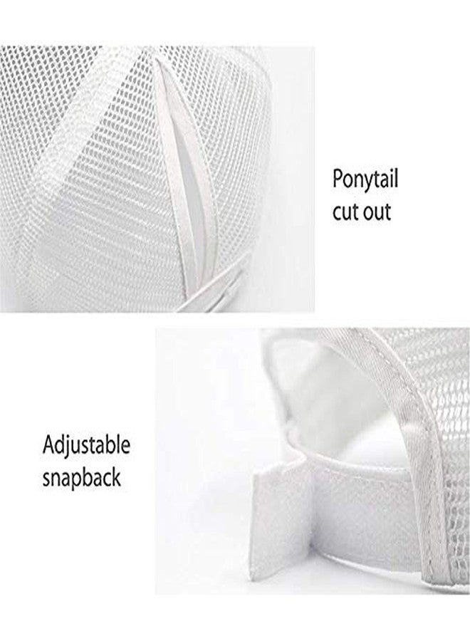 Bocianelli Criss Cross Hat Washed Distressed Baseball Cap Ponytail Hat High Messy Bun Ponycap for Women - Image 2